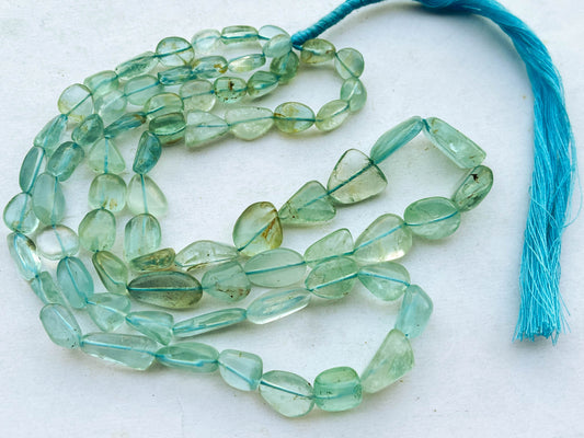 Natural Aquamarine (No Heat, No Treat) Smooth Nuggets Shape Beads Beadsforyourjewelry