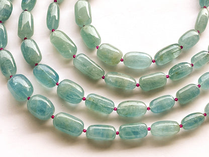 Natural Aquamarine Smooth Nugget Shape Beads Beadsforyourjewelry