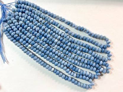 Natural Blue Opal Smooth Rondelle Shape Beads Beadsforyourjewelry