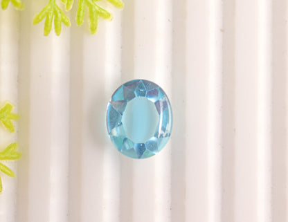 Natural Blue Topaz Buff Top Oval Shape | 10x12mm | Natural Gemstone | Loose Stone | Beadsforyourjewellery Beadsforyourjewelry