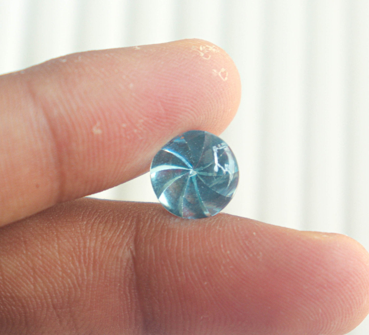Natural Blue Topaz Buff Top Round Shape | 10x10mm | 2 Pieces |  Natural Gemstone | Loose Stone | Beadsforyourjewellery Beadsforyourjewelry