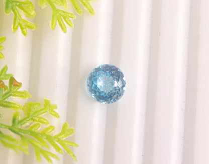 Natural Blue Topaz Round Shape | 8x8mm | 1 Piece | 1.90 Carat | November Birthstone | Natural Gemstone | Loose Stone Beadsforyourjewelry