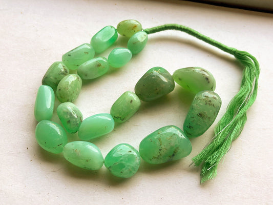 Natural Chrysoprase Smooth Tumble Shape Beads, Chrysoprase for necklace making Beadsforyourjewelry