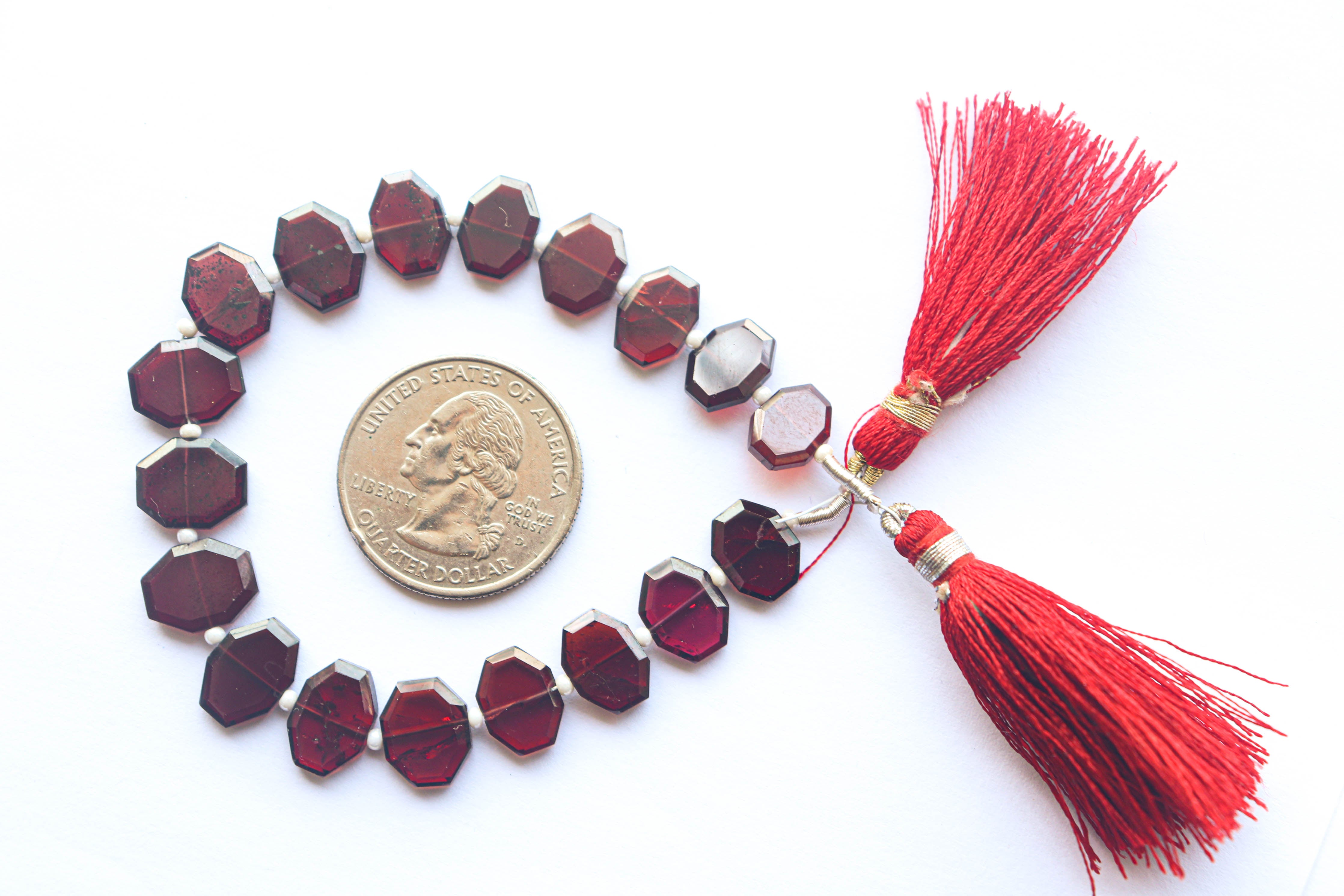 Natural Garnet Crown cut beads Beadsforyourjewelry