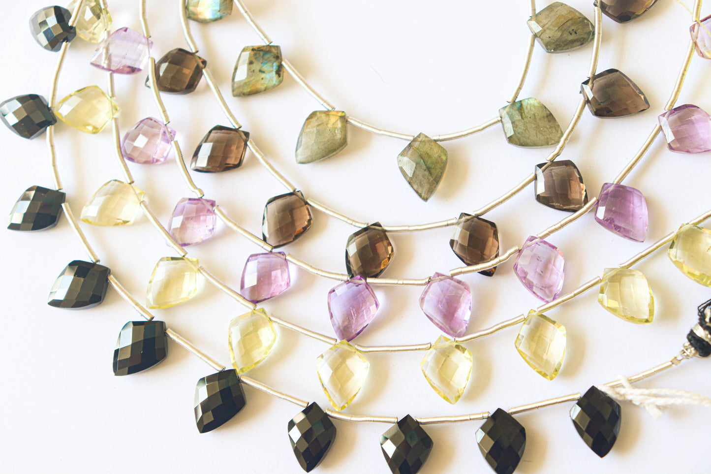 Natural Gemstone Shield Shape Faceted Beads Beadsforyourjewelry
