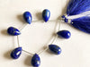 Natural Lapis Lazuli Smooth Drops, Lapis Lazuli Teardrops, Lapis Lazuli Gemstone Drops, Lapis Lazuli Beads, Lapis Lazuli Briolette Beadsforyourjewelry