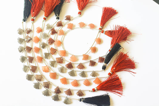 Natural Moonstone Fancy Shape Faceted Beads