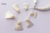 Natural Mother of Pearl Fan Shape Beads | 20x25mm to 25x30mm | 6 Pieces | Beadsforyourjewellery Beadsforyourjewelry
