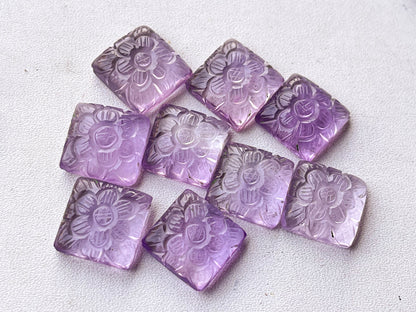Natural Pink Amethyst flower carved Mix shape Cabs Beadsforyourjewelry