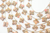 Load image into Gallery viewer, Natural Pink Opal Copper Composite Flower Shape Flat Cut | 20x20mm | 10 Pieces | 8 inch String Beadsforyourjewelry