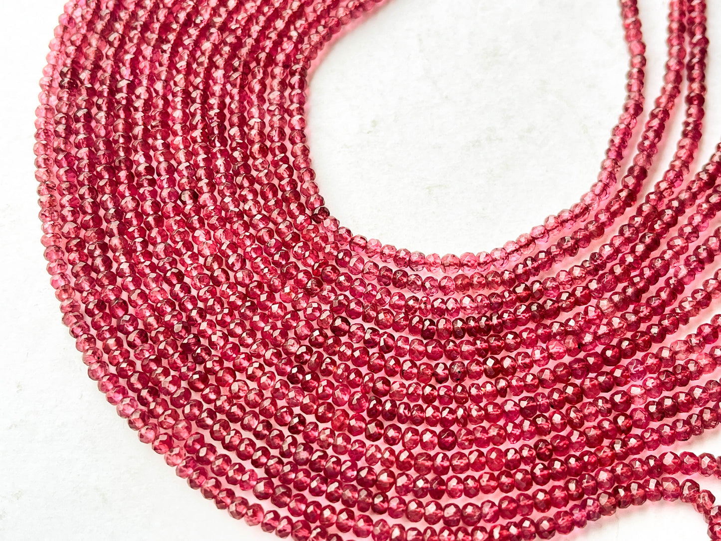 Natural Pink Spinel Gemstone Faceted Rondelle Beads Beadsforyourjewelry