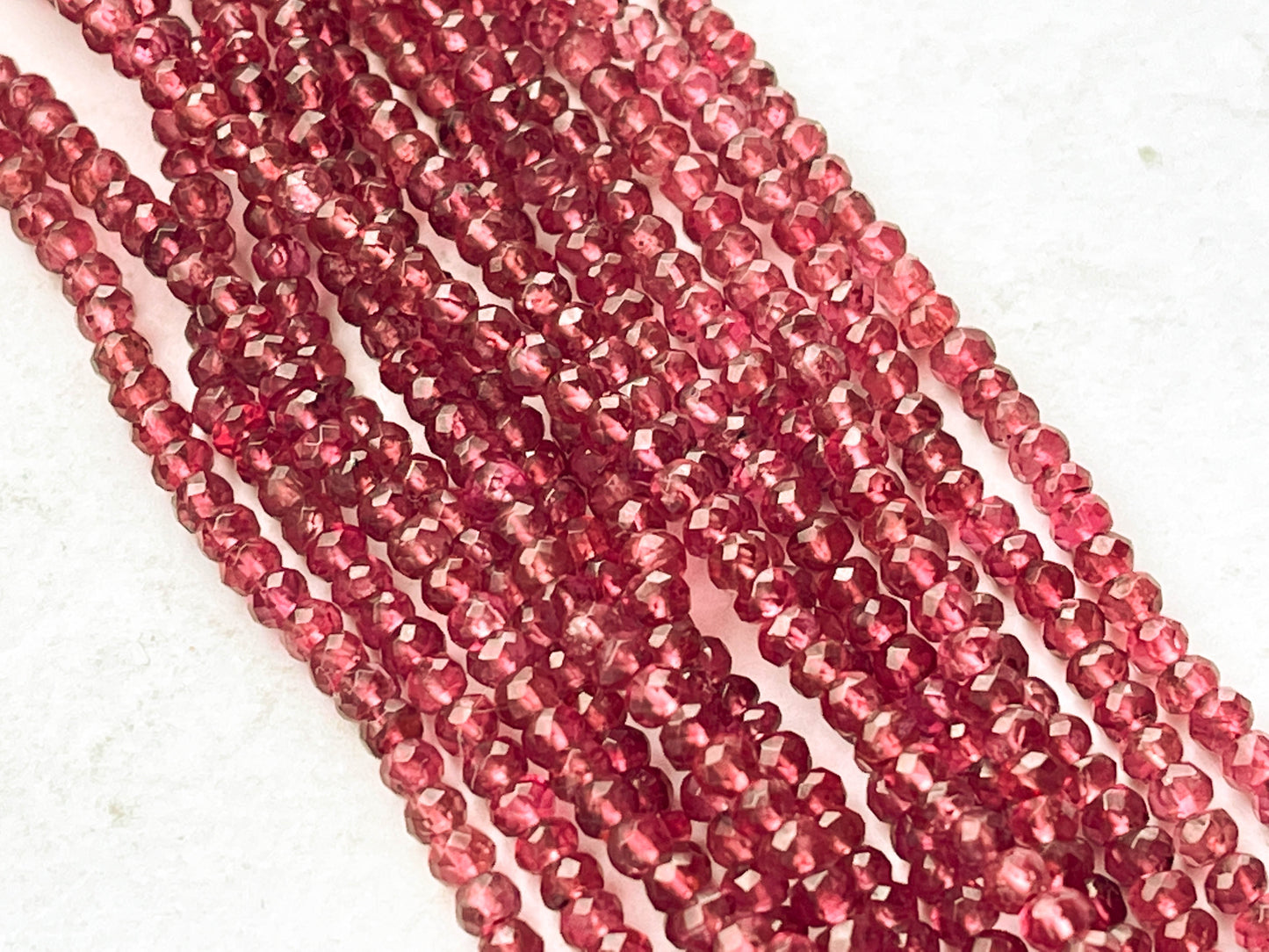 Natural Pink Spinel Gemstone Faceted Rondelle Beads Beadsforyourjewelry
