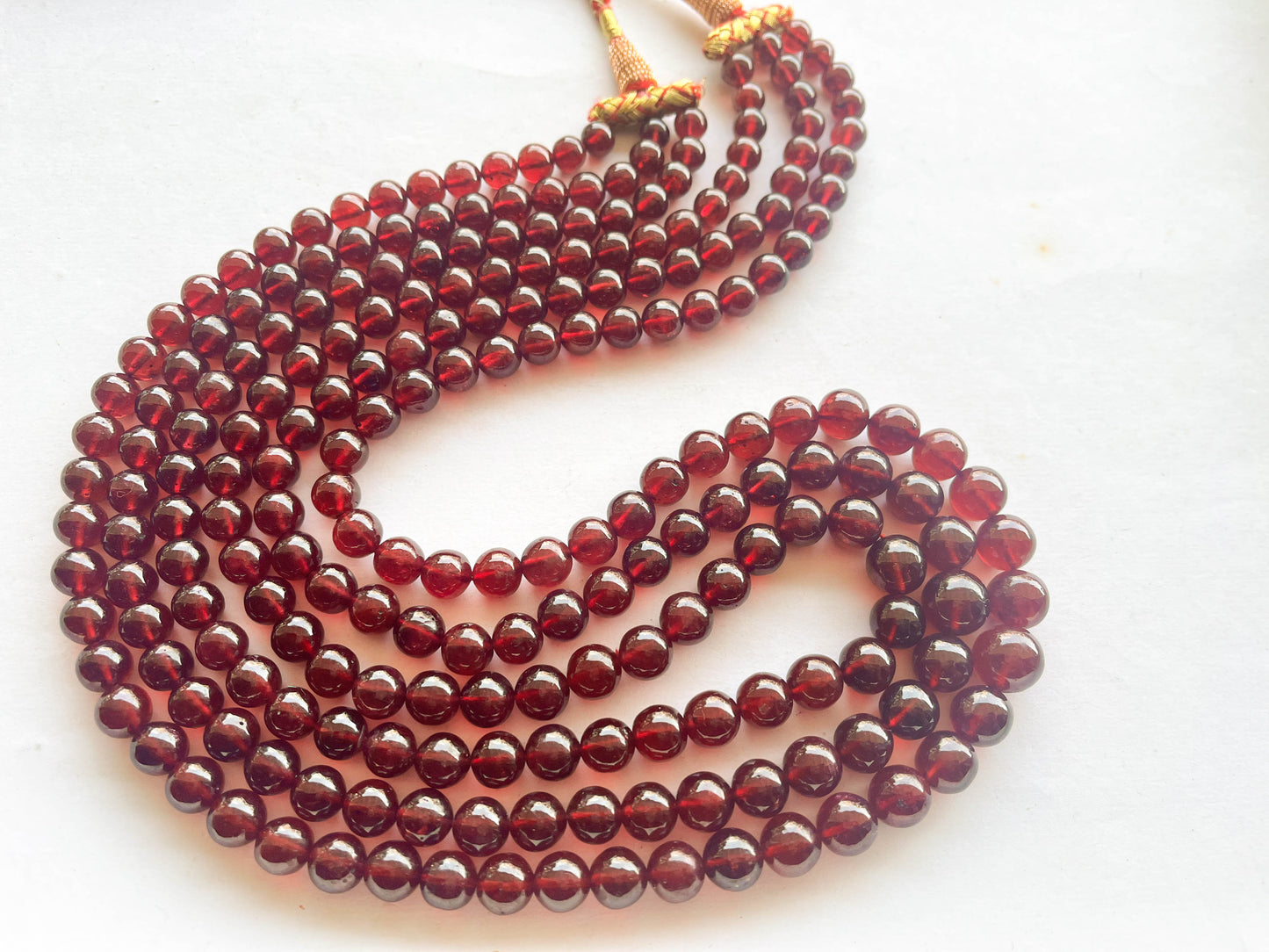 Natural Ruby Glass Filled Sphere Shape Beads | 21 Inch Beadsforyourjewelry