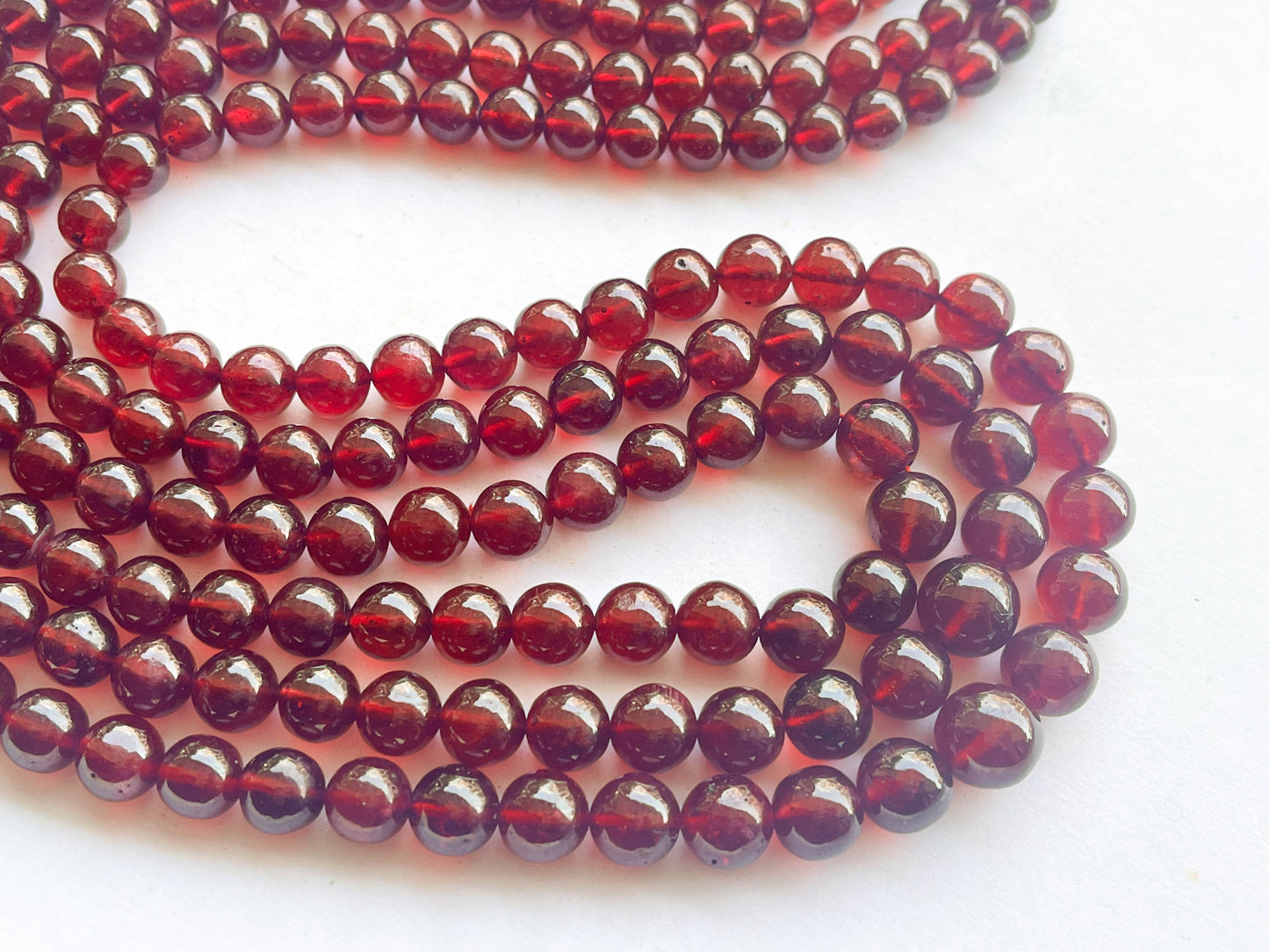 Natural Ruby Glass Filled Sphere Shape Beads | 21 Inch Beadsforyourjewelry