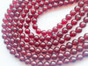 Natural Ruby Glass Filled Sphere Shape Beads | 21 Inch Beadsforyourjewelry