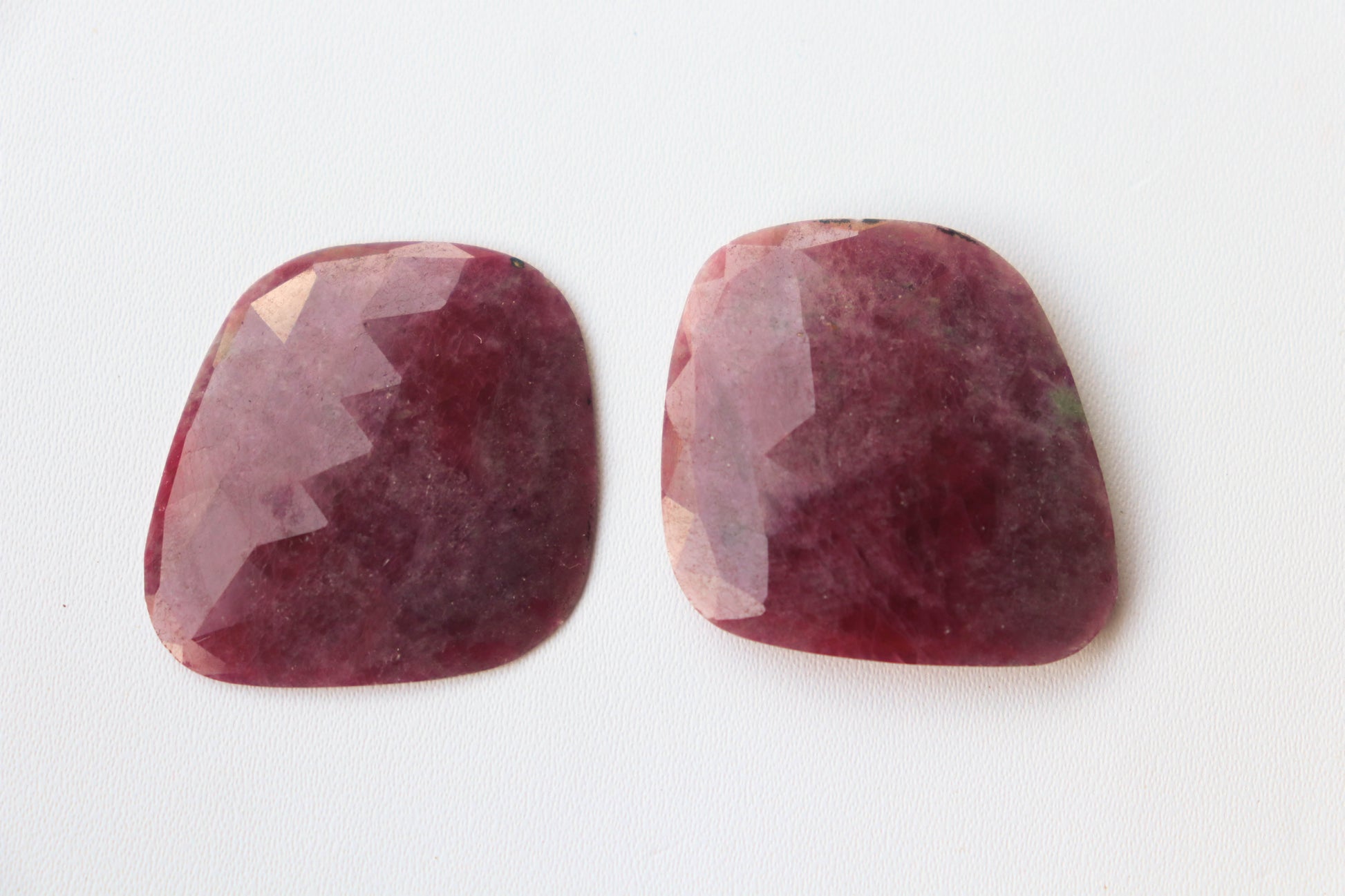 Natural Sapphire Pairs Of Rose Cut Cabochons | Matching Pairs | Natural Sapphire Gemstone |  Drill Optional | 3 Beadsforyourjewelry