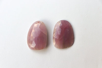 Natural Sapphire Pairs Of Rose Cut Cabochons | Matching Pairs | Natural Sapphire Gemstone |  Drill Optional | 3 Beadsforyourjewelry