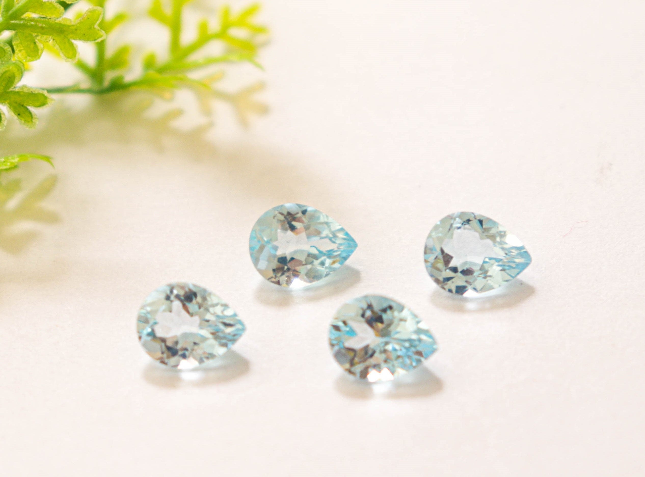 Natural Sky Blue Topaz Pear Shape | 8x10mm | November Birthstone | Natural Gemstone | Loose Stone Beadsforyourjewelry