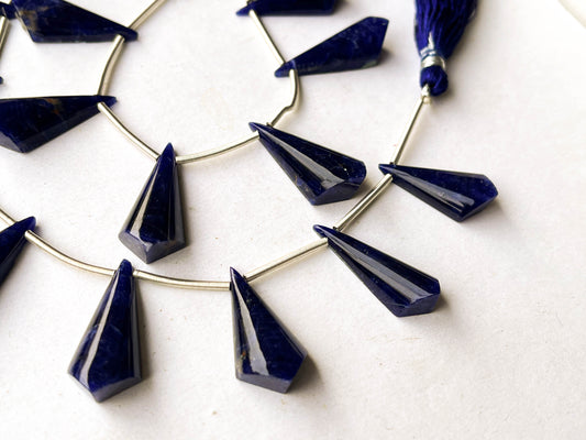 Natural Sodalite cone shape briolette beads Beadsforyourjewelry