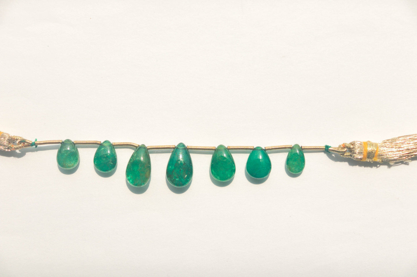 Natural ZAMBIAN EMERALD Smooth Pear Briolette | 6x8mm - 7x12mm | 7 Pieces | Natural Gemstone for jewelry making | Beadsforyourjewellery Beadsforyourjewelry