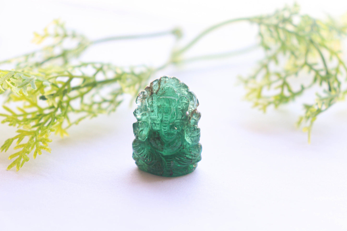 Natural Zambian Emerald Lord Ganesh | Natural Untreated Emerald | 35 Carats Beadsforyourjewelry