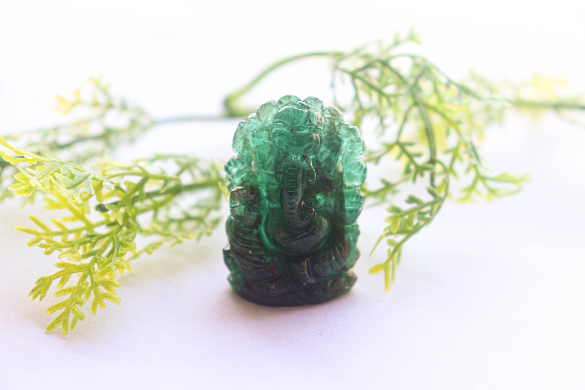 Natural Zambian Emerald Lord Ganesh | Natural Untreated Emerald | 76 Carats Beadsforyourjewelry