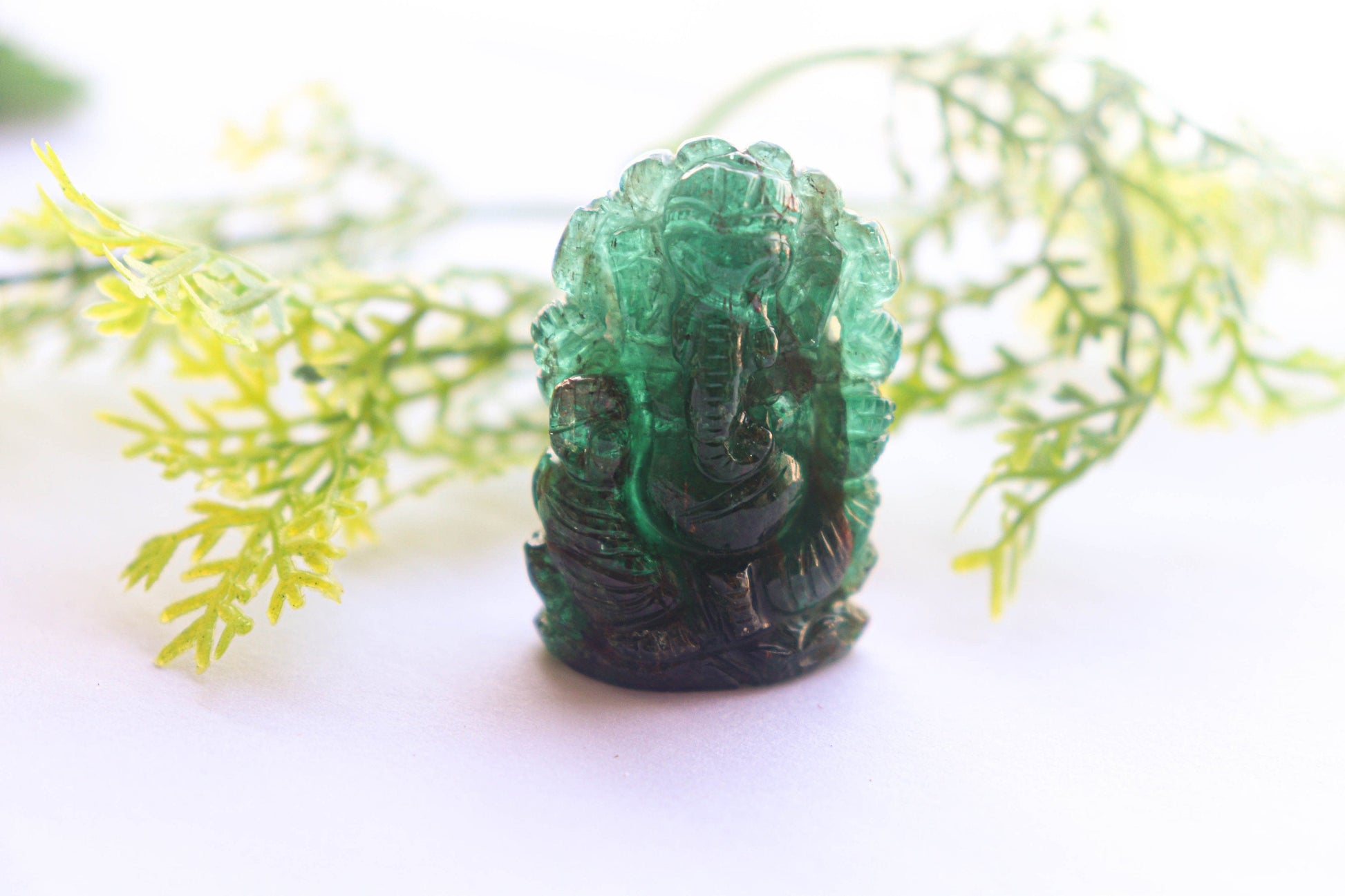 Natural Zambian Emerald Lord Ganesh | Natural Untreated Emerald | 76 Carats Beadsforyourjewelry