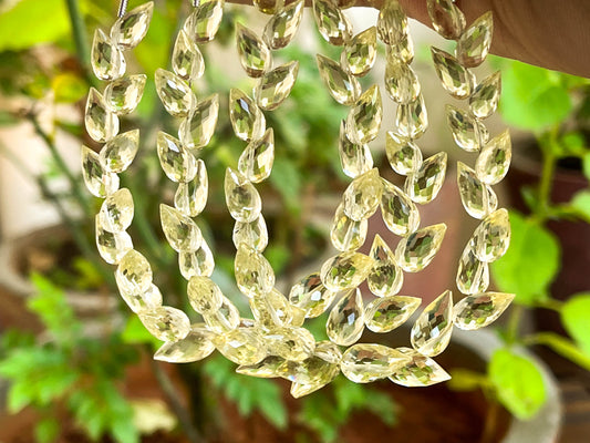 ORTHOCLASE flower bud faceted drops Beadsforyourjewelry