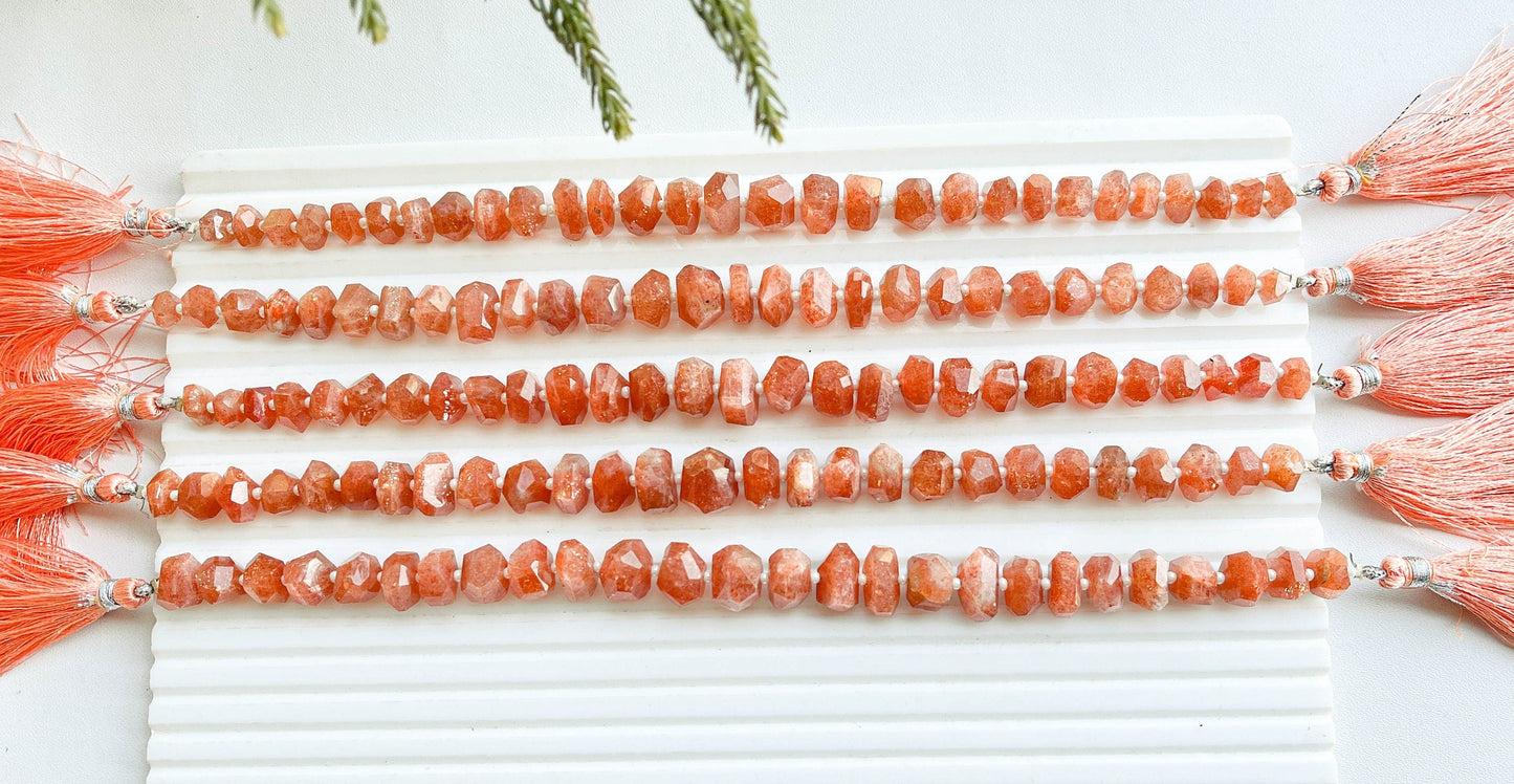 Oregon Sunstone Beads Uneven Faceted Tumble Shape Beadsforyourjewelry