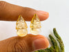 Pair of Citrine Gemstone Carving Drops, Natural Citrine, Citrine carved Drops, Citrine carving Pair, Citrine Drops for Earrings, 12x22mm Beadsforyourjewelry