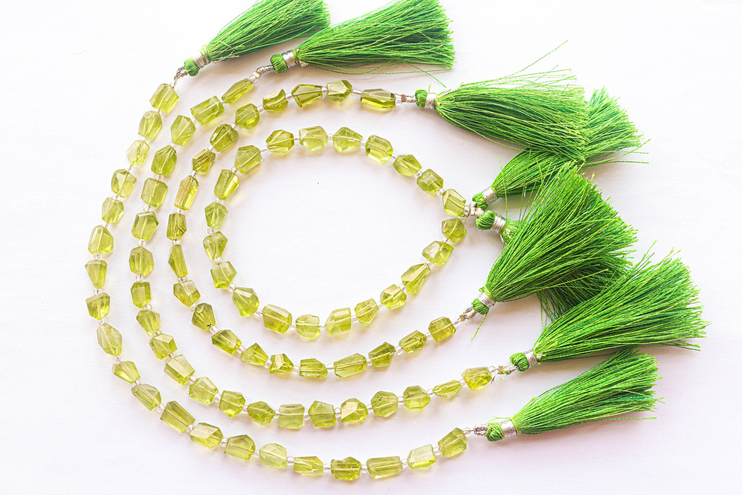 Peridot Faceted beads Uneven Shape | 6x8mm to 7x9mm | 8 inch Full String | Natural Gemstone | Beadsforyourjewellery | Rare Gemstone Beads Beadsforyourjewelry