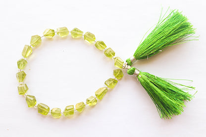 Peridot Faceted beads Uneven Shape | 6x8mm to 7x9mm | 8 inch Full String | Natural Gemstone | Beadsforyourjewellery | Rare Gemstone Beads Beadsforyourjewelry