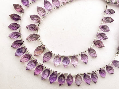 Pink Amethyst Faceted Rice Drops Beads Beadsforyourjewelry