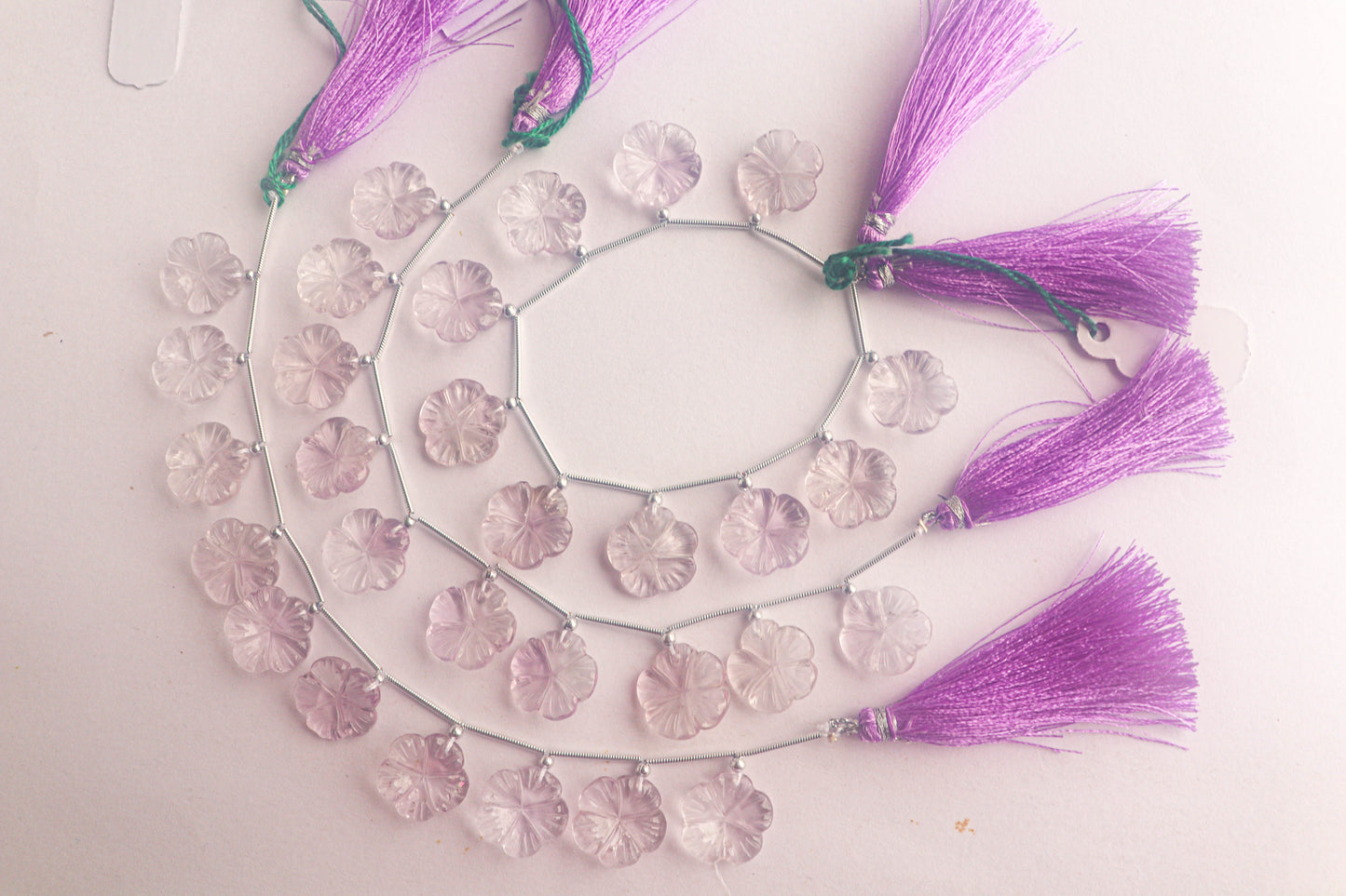 Pink Amethyst Flower Carving Beads Beadsforyourjewelry