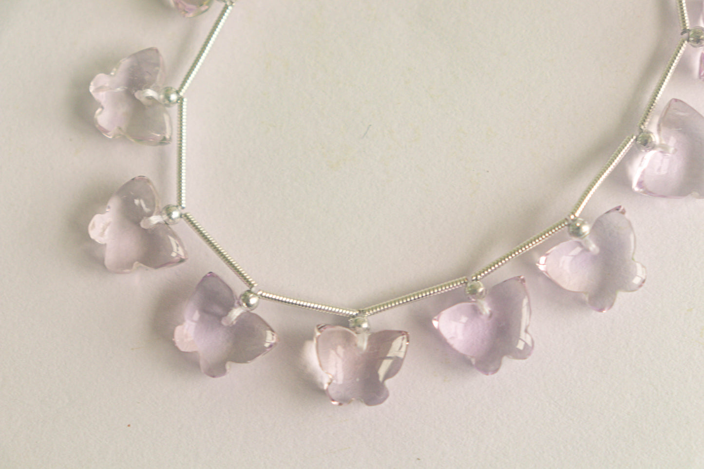 Pink Amethyst Gemstone Butterfly Shape Beads Beadsforyourjewelry