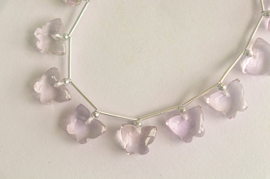 Pink Amethyst Gemstone Butterfly Shape Beads Beadsforyourjewelry