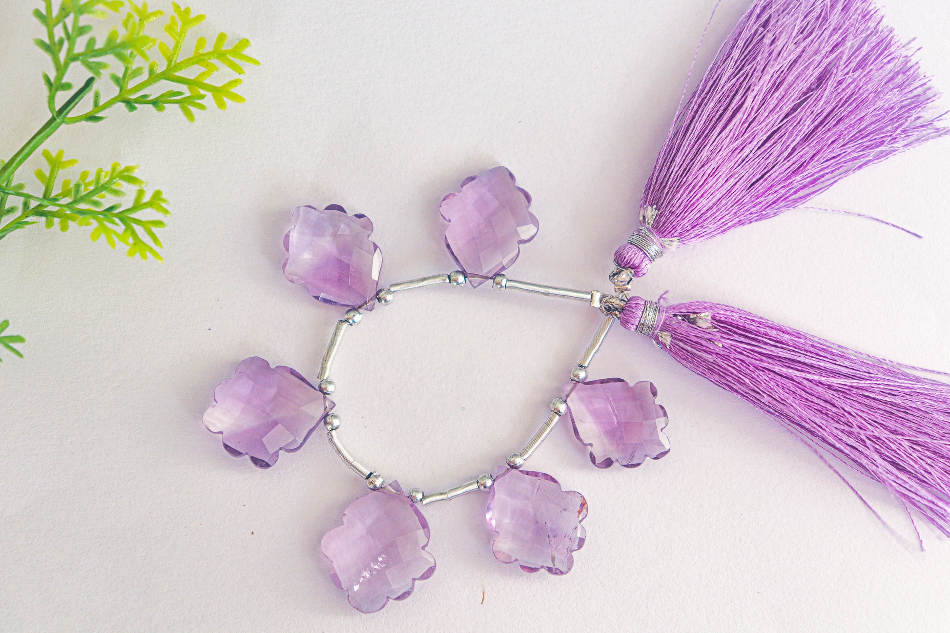 Pink Amethyst Pear Flower Shape Briolette Beads Beadsforyourjewelry