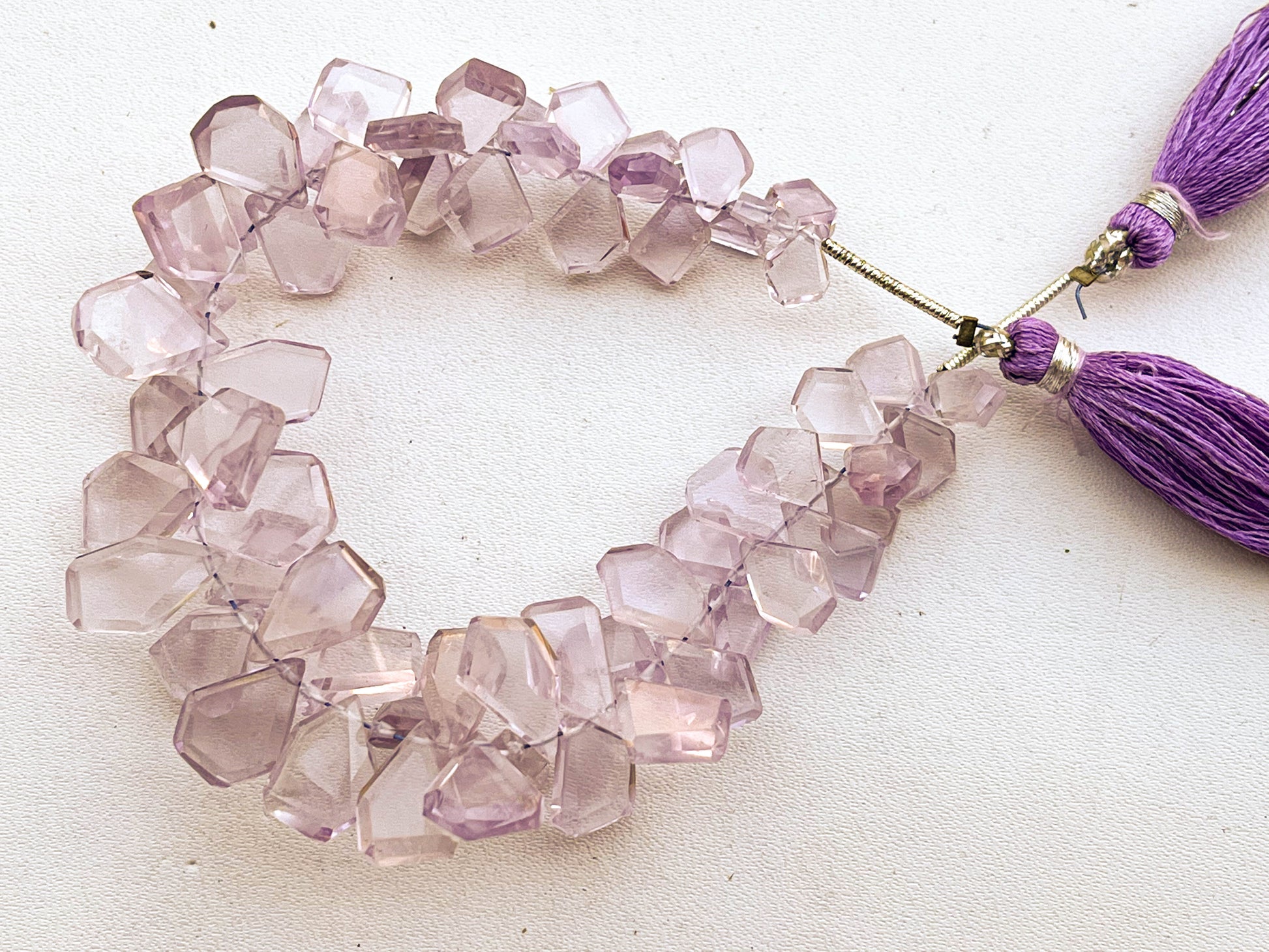 Pink Amethyst gemstone Slice cut beads Beadsforyourjewelry