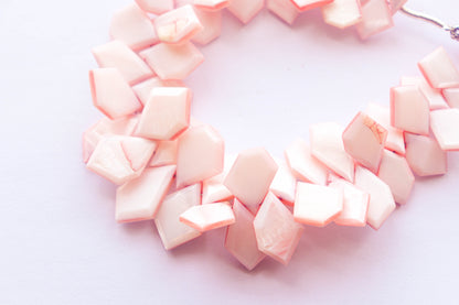 Pink Mother of Pearl Slice cut Beads | 49 Pieces String Beadsforyourjewelry