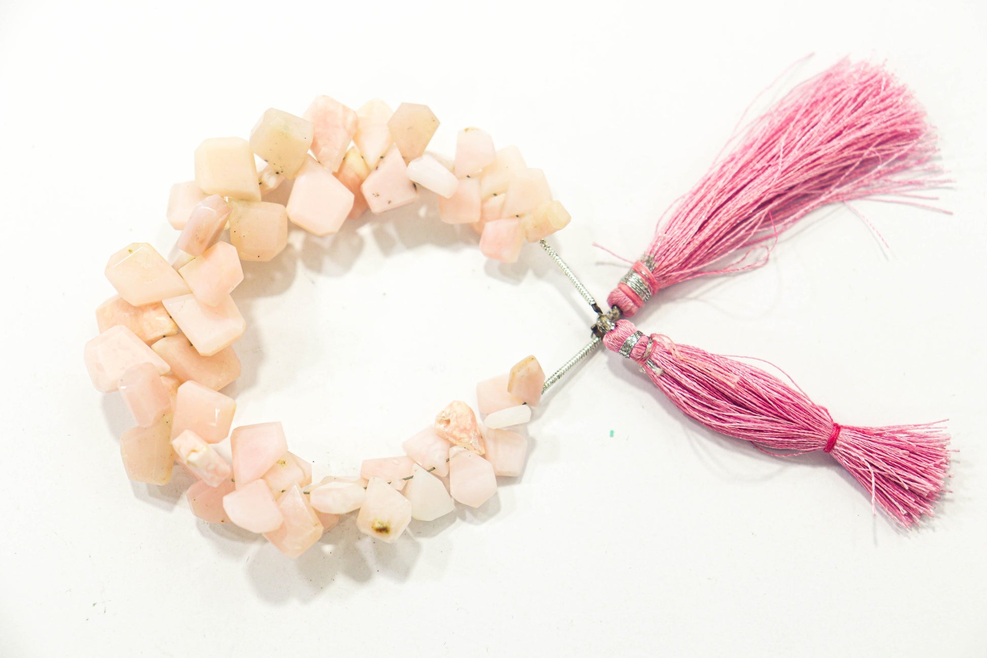 Pink Opal gemstone Slice cut beads Beadsforyourjewelry