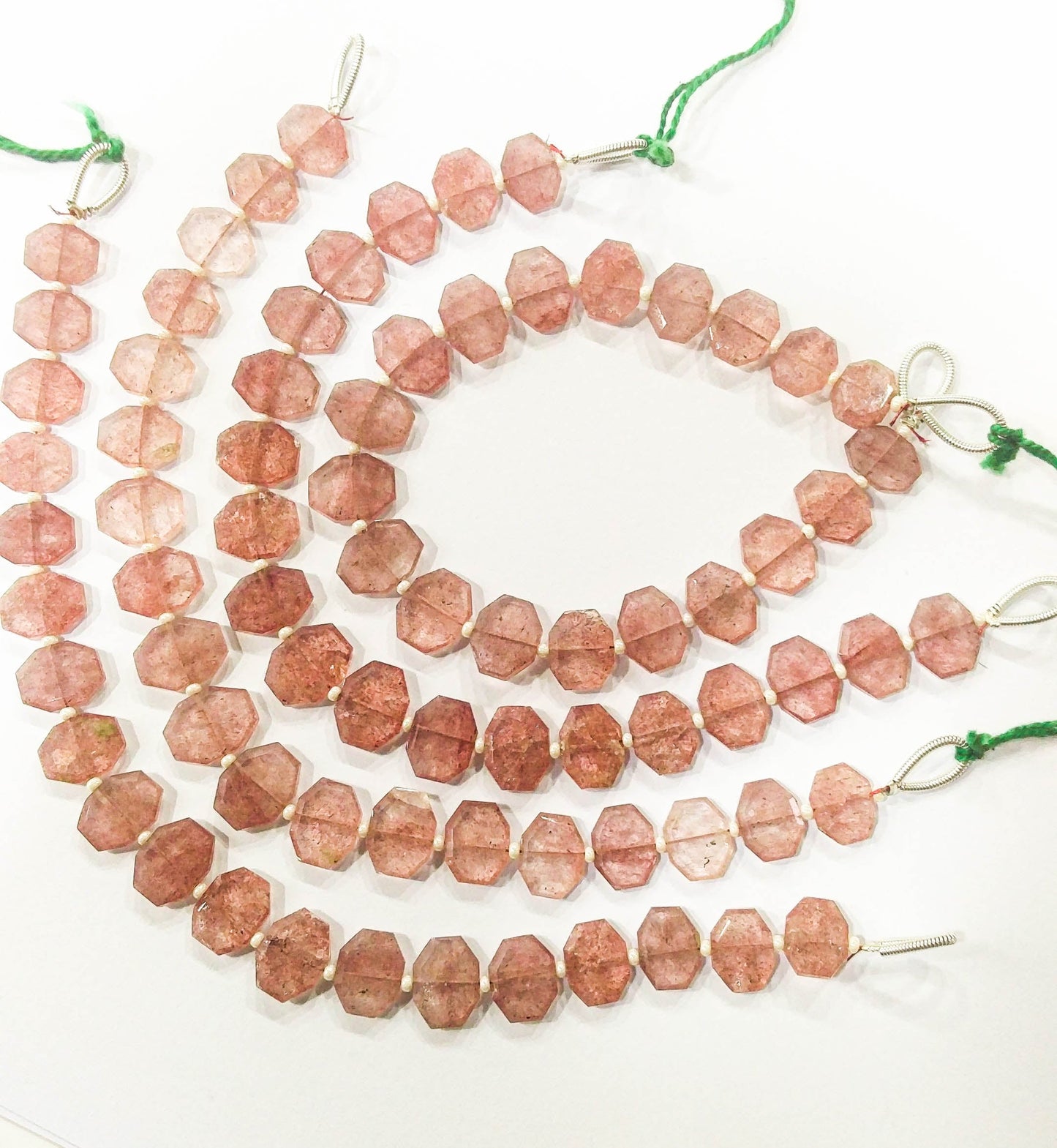 Pink Strawberry Quartz Crown cut Beads Beadsforyourjewelry