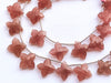 Load image into Gallery viewer, Pink Strawberry Quartz Flower Shape Faceted Briolette Beads Beadsforyourjewelry