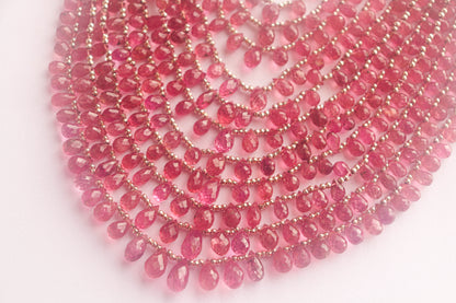 Pink Tourmaline Faceted Drops Beadsforyourjewelry