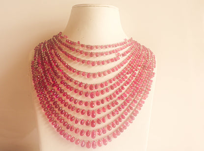 Pink Tourmaline Faceted Drops Beadsforyourjewelry