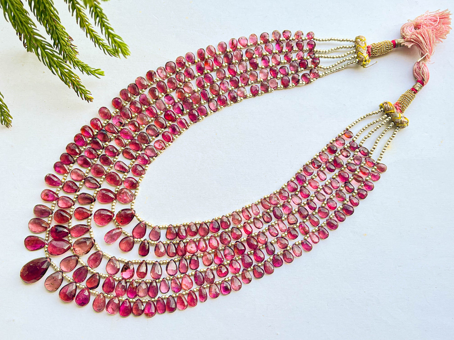 Pink Tourmaline Pear Shape Briolette Beads Beadsforyourjewelry