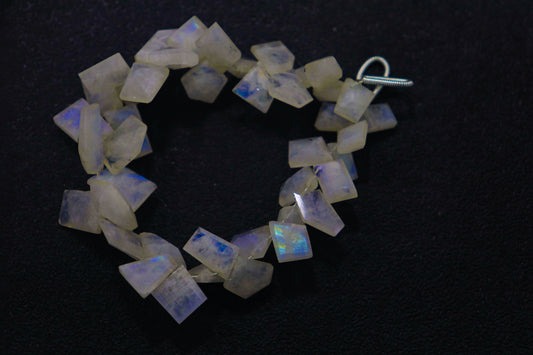 Rainbow Moonstone Rose Slice Cut Beads Beadsforyourjewelry
