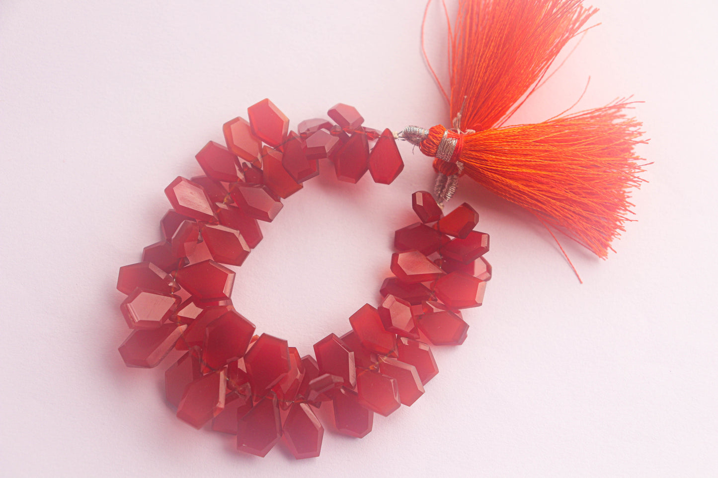 Red Onyx Gemstone Geometrical Slice Cut Beads Beadsforyourjewelry