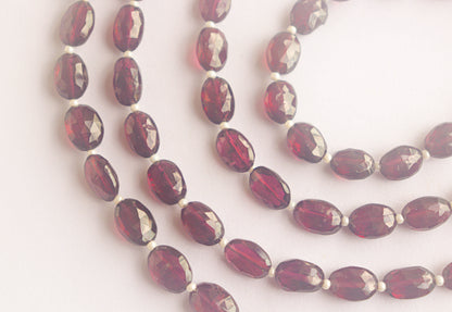 Rhodolite Garnet Gemstone Oval Shape Faceted Beads Beadsforyourjewelry