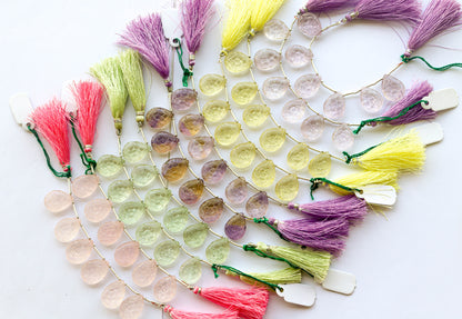 Rose Quartz Beads Flower Carving Pear Shape Beadsforyourjewelry