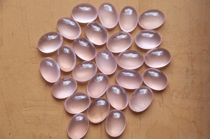Rose Quartz Cabochon gemstone Oval Shape Hand Polished Rose Quartz Loose Gemstone,  Rose Quartz for jewelry Size 15x20 mm Beadsforyourjewelry